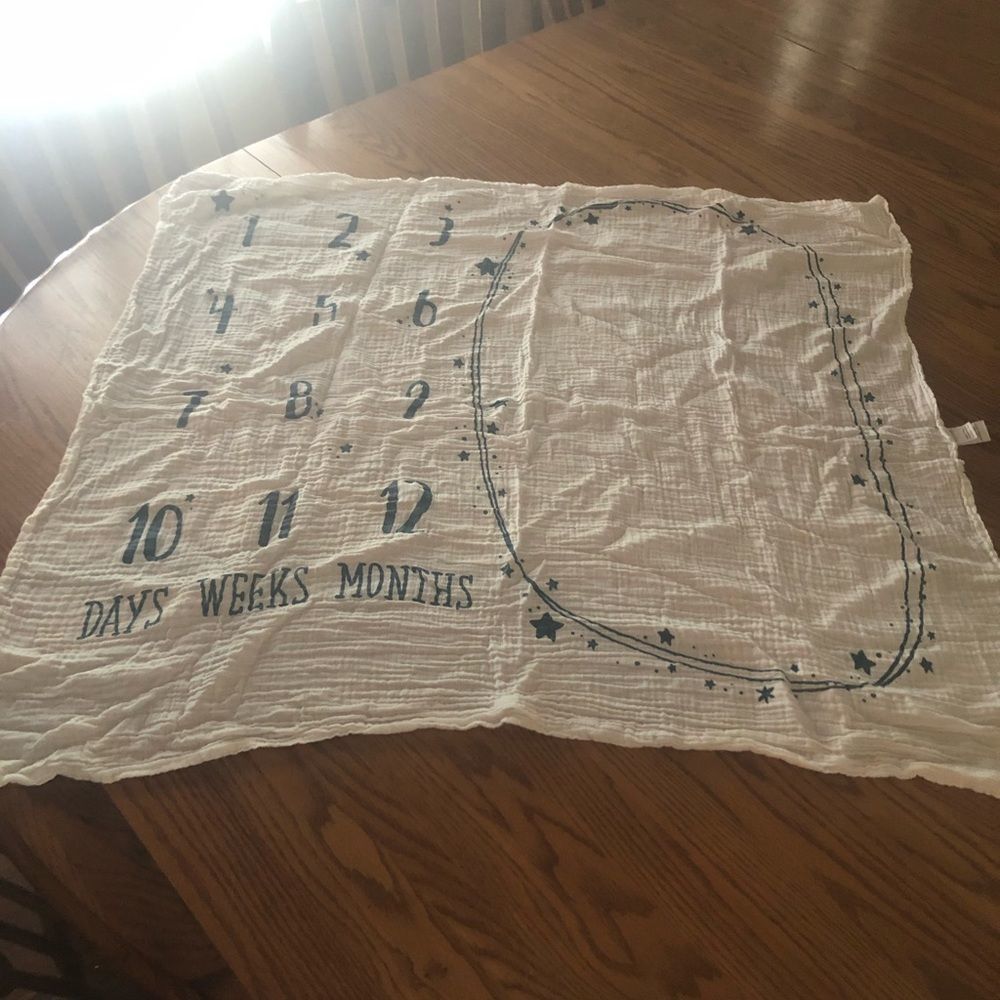 Stepping Stones gauze baby month photo prop